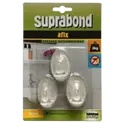 percha autoadhesivas para 2kg. transparente por 3