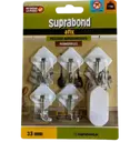 percha autoadhesiva removible gancho metal por 5U.
